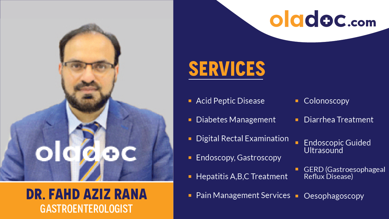Services provided by Dr. Fahd Aziz Rana